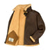 Interior view of Cockpit USA Men's B-6 Shearling Bomber Jacket showing full shearling lining and label