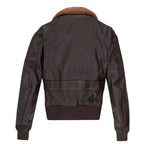 View of Cockpit USA Men's 100 Mission G-1 Aviator Leather Flight Jacket Back