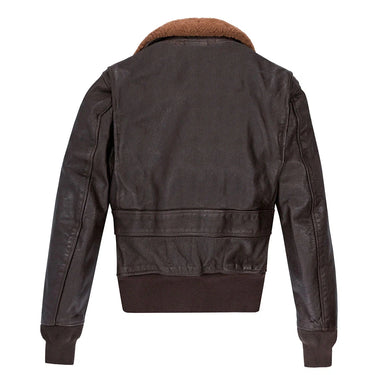 View of Cockpit USA Men's 100 Mission G-1 Aviator Leather Flight Jacket Back