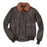 Interior view of Cockpit USA Men's 100 Mission G-1 Aviator Leather Flight Jacket with lining and labels
