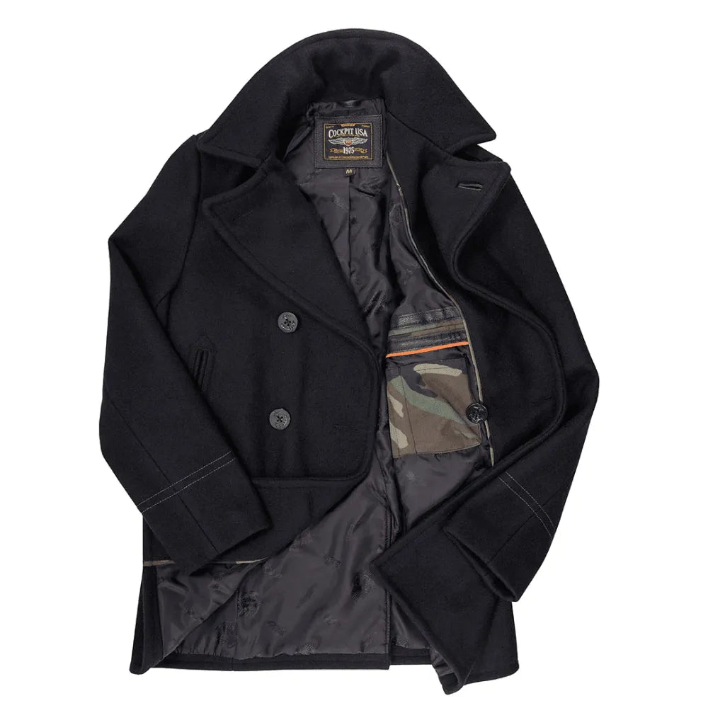 Cockpit USA Men's Admiral USN Peacoat