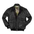 Cockpit USA Men's Antique Lambskin Leather A-2 Flight Jacket - Black