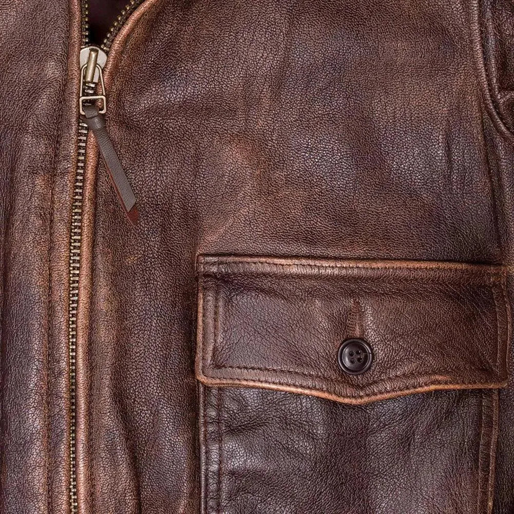 Men's Vintage Flight Jacket | Distressed Vintage Leather Jacket