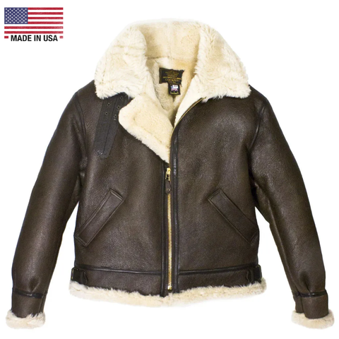 B3 Sheepskin Leather Bomber Jacket| Legendary USA