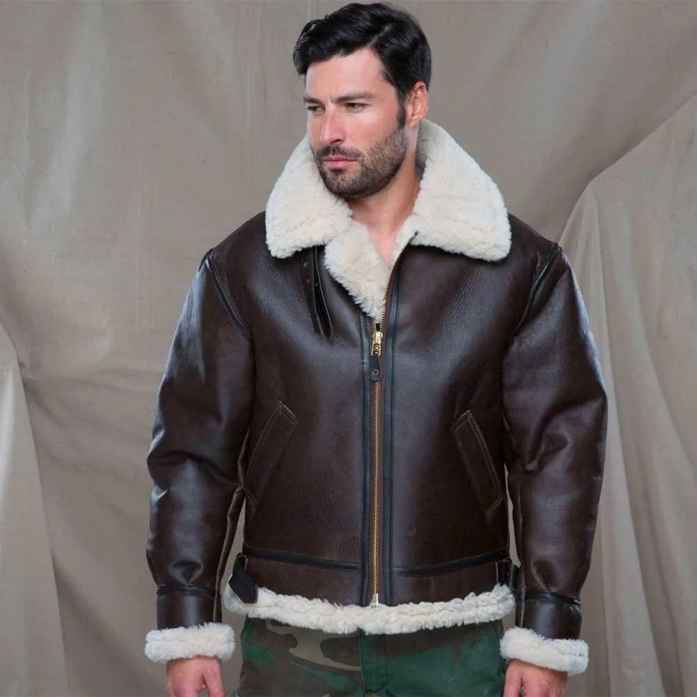 B3 Sheepskin Leather Bomber Jacket| Legendary USA