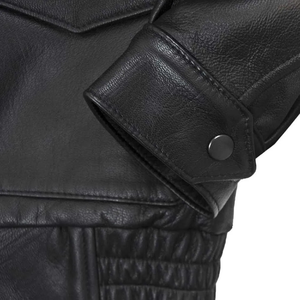 1.1mm chrome-tanned goatskin — cuff and stitching