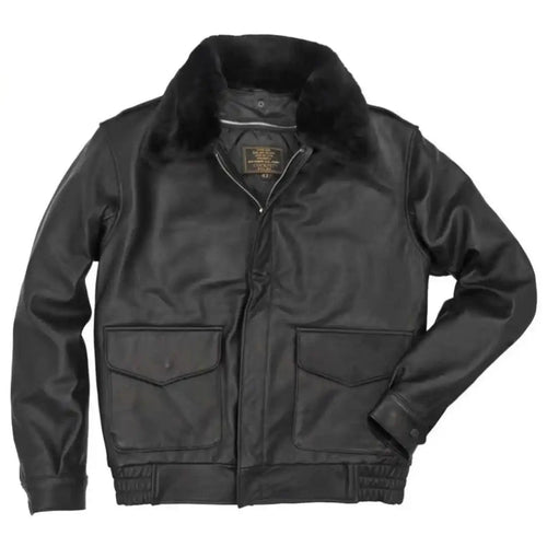 Cockpit USA Men’s Flight Crew Leather Flight Jacket | Made in USA