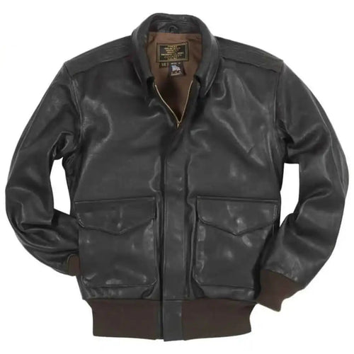 Cockpit USA Men's USAF Goatskin A-2 Flight Jacket - Brown