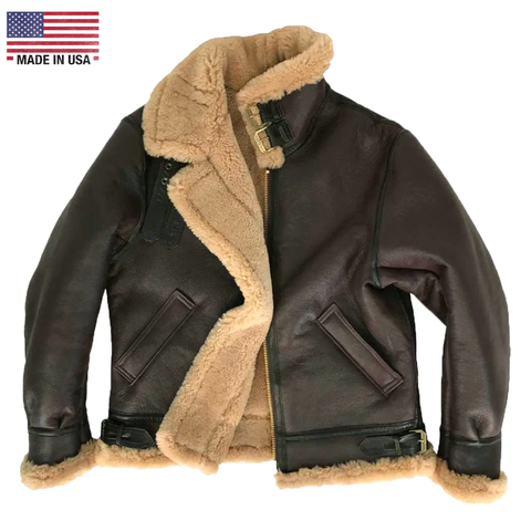 B-3 Leather Bomber Jacket | Men's Sheepskin Jacket – Legendary USA