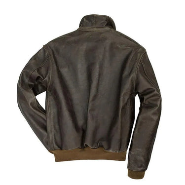 Back view of Cockpit USA Men's Tokyo Raiders A-2 horsehide leather flight jacket