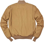Back view of Cockpit USA British Khaki Wool-Lined WWII Tanker Jacket, made in USA
