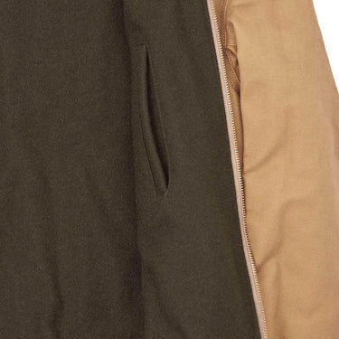 Close-up of inner pocket lining on the British Khaki Cockpit USA WWII Tanker Jacket