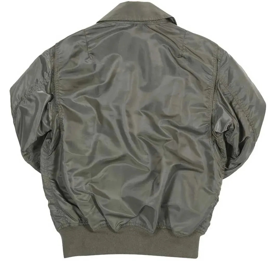 Cockpit USA Mens USN Fighter Weapons Nylon Flight Jacket - Sage