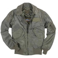 Size: 3XL Cockpit USA Mens USN Fighter Weapons Nylon Flight Jacket - Sage - Final Sale Ships Same Day
