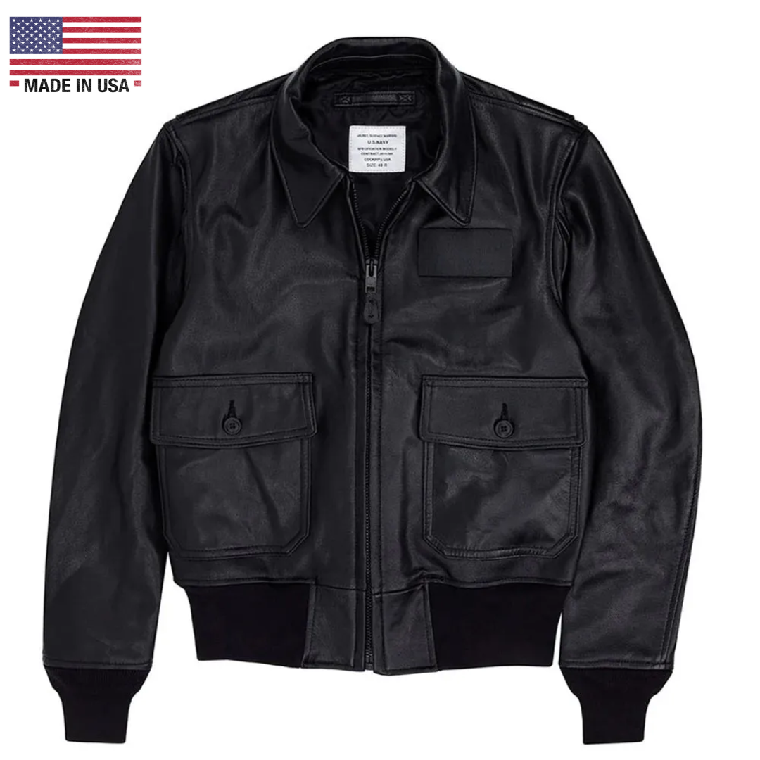 SWO Leather Jacket | Surface Warfare Officer Style – Legendary USA