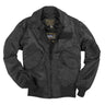 Cockpit USA Men's USN Fighter Weapons Nylon Flight Jacket - Black
