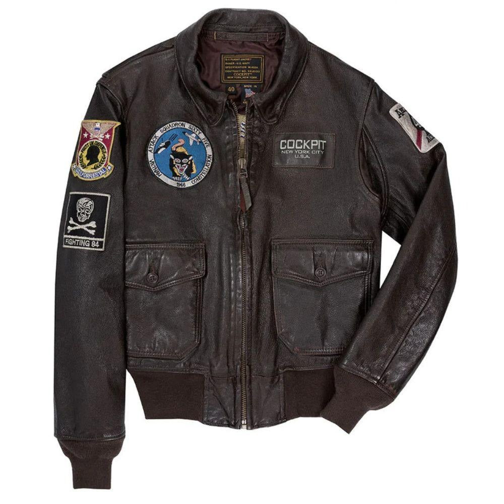 Cockpit USA USS Forrestal Carrier Pilot's Vietnam Flight Jacket - Legendary USA