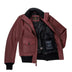 Interior view of the Amelia Jacket showing the black lining and Cockpit USA label.