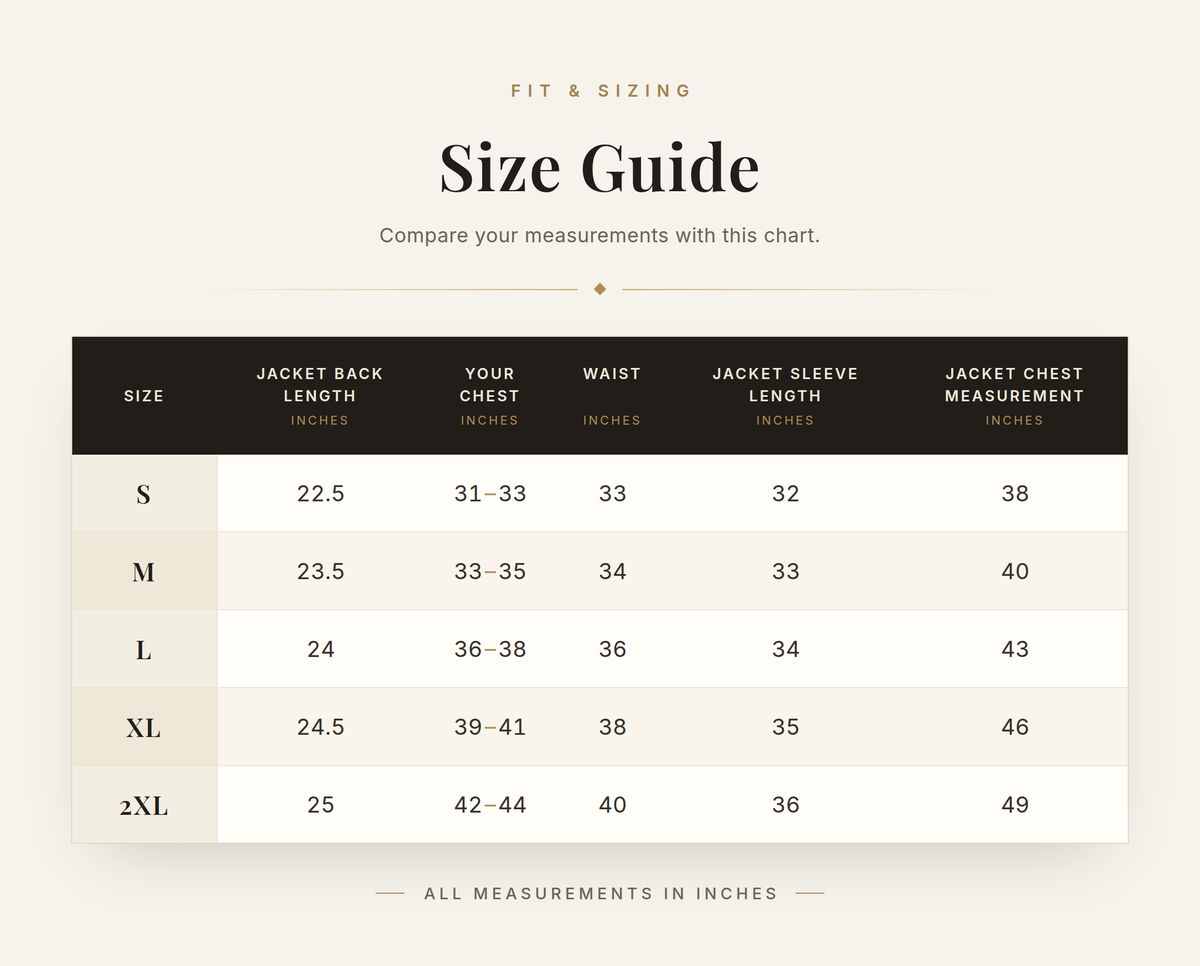 Cockpit USA Women's Amelia Leather Flight Jacket — size chart