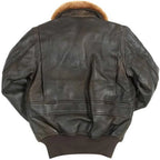 Back view of Cockpit USA Women's G-1 Lambskin Leather Flight Jacket, made in USA
