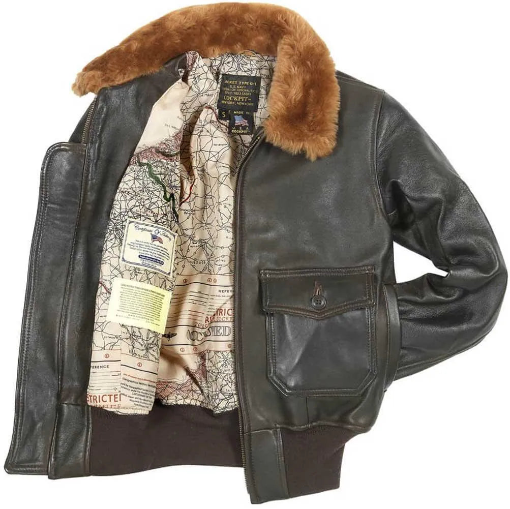 Cockpit USA Women’s G-1 Lambskin Leather Flight Jacket — Classic Naval Aviator Style