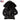 Cockpit USA Women’s Hooded B-3 Bomber Jacket in black color suede, front view with fur-trimmed hood made in USA
