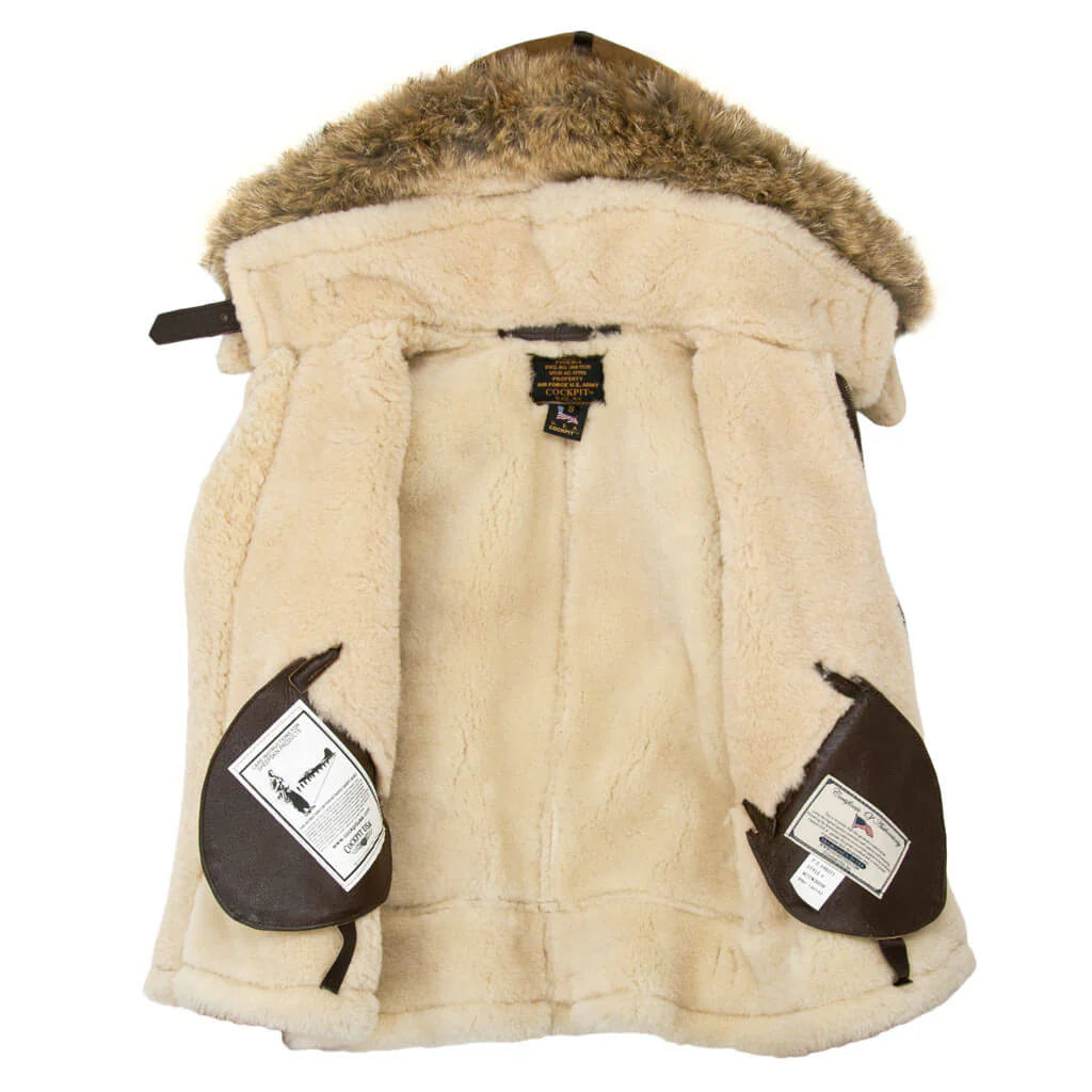 The full shearling interior