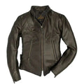 Cockpit USA Women's Cafe Racer Leather Motocross Jacket