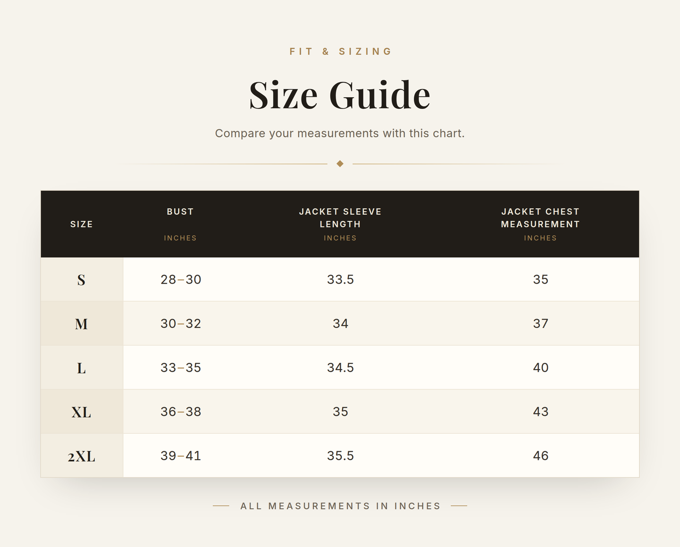 Cockpit USA Women's Navy Peacoat size chart