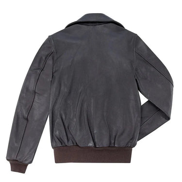 Back view of the Women's 21st Century A-2 Jacket in full-grain leather.