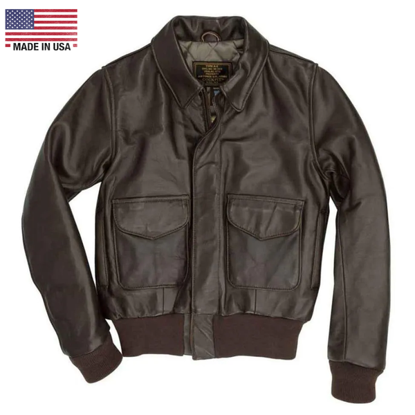 A-2 Flight Leather Jacket | Brown Lambskin Jacket – Legendary USA