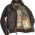 Interior view of Cockpit USA Women’s WASP A-2 Jacket showing quilted lining, patriotic artwork, and labels