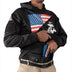 Front-facing view of Concealed Carry Hoodie - US Flag / USMC Eagle, Globe, & Anchor (4 Color Choices), shown on plain studio background