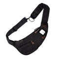 Black Crossbody Canvas Sling Bag - Final Sale Ships Same Day