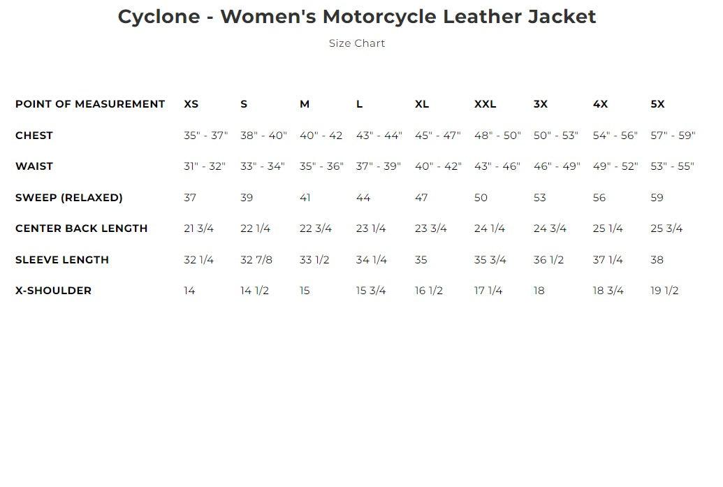 Cyclone Womens Motorcycle Leather Jacket by First MFG - Legendary USA
