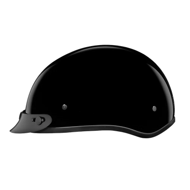 Daytona Skull Cap Half Shell Motorcycle Helmet - Beanie Style - Hi-Gloss Black | DOT Approved
