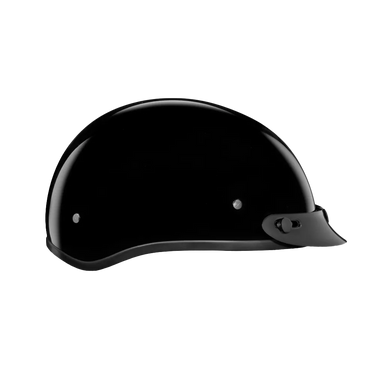 Daytona Skull Cap Half Shell Motorcycle Helmet - Beanie Style - Hi-Gloss Black | DOT Approved
