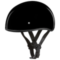 Daytona Skull Cap Half Shell Motorcycle Helmet - Beanie Style - Hi-Gloss Black | DOT Approved