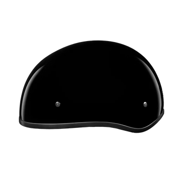 Daytona Skull Cap Half Shell Motorcycle Helmet - Beanie Style - Hi-Gloss Black | DOT Approved