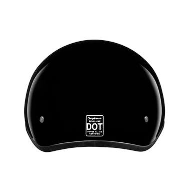 Daytona Skull Cap Half Shell Motorcycle Helmet - Beanie Style - Hi-Gloss Black | DOT Approved