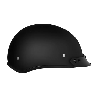 Daytona Skull Cap Half Shell Motorcycle Helmet - Beanie Style - Dull Black | DOT Approved