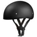 Daytona Skull Cap Half Shell Motorcycle Helmet - Beanie Style - No Visor - Dull Black | DOT Approved