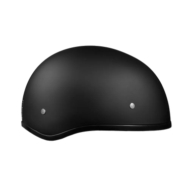 Daytona Skull Cap Half Shell Motorcycle Helmet - Beanie Style - No Visor - Dull Black | DOT Approved