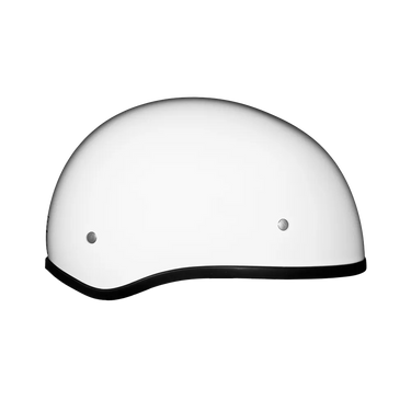 Daytona Skull Cap Half Shell Motorcycle Helmet - Beanie Style - Hi-Gloss White | DOT Approved