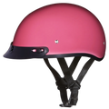Daytona Skull Cap Half Shell Motorcycle Helmet - Beanie Style - Hi-Gloss Pink | DOT Approved