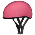 Daytona Skull Cap Half Shell Motorcycle Helmet - Beanie Style - Hi-Gloss Pink | DOT Approved