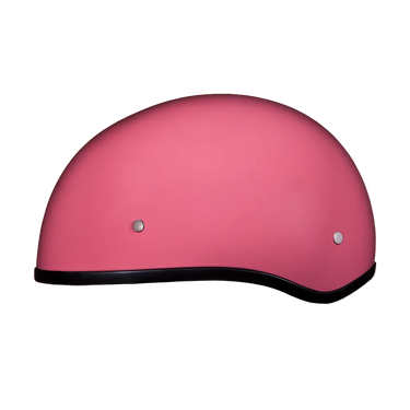 Daytona Skull Cap Half Shell Motorcycle Helmet - Beanie Style - Hi-Gloss Pink | DOT Approved