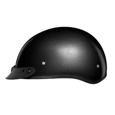 Daytona Skull Cap Half Shell Motorcycle Helmet - Beanie Style - Gun Metal Grey Metallic | DOT Approved