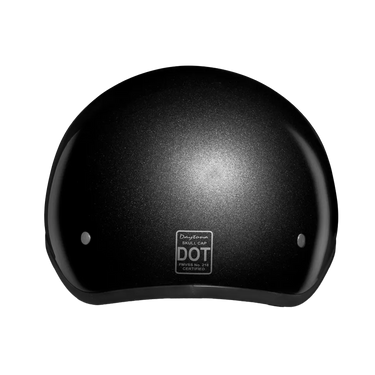Daytona Skull Cap Half Shell Motorcycle Helmet - Beanie Style - Gun Metal Grey Metallic | DOT Approved