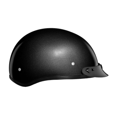 Daytona Skull Cap Half Shell Motorcycle Helmet - Beanie Style - Gun Metal Grey Metallic | DOT Approved
